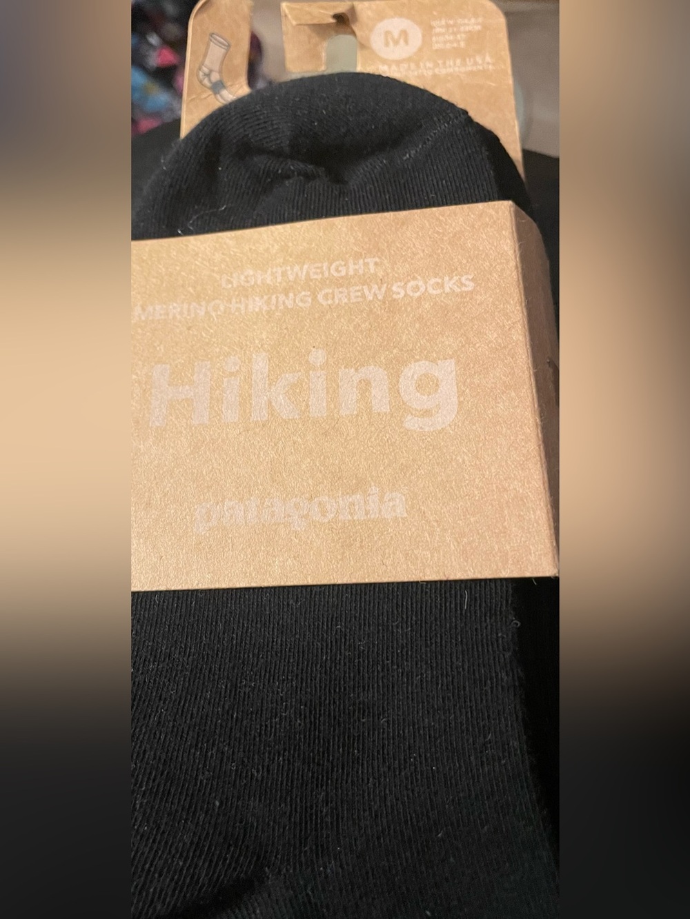 Patagonia Unisex Lightweight Hiking Crew Socks - Black